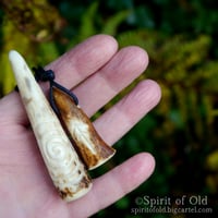 Image 2 of Deer Antler Bindrune and Spiral Pendants (PE1880)