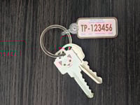 Image 2 of South Carolina Temp Tag Acrylic Keychain (ON SALE $5!)