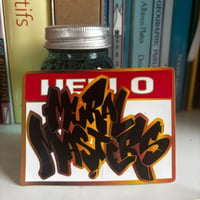 Mural Masters "Hello, Name Is" Vinyl Sticker