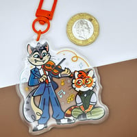 Image 3 of Lackadaisy Rocky & Freckles Epoxy Charm 2.75" Keychain