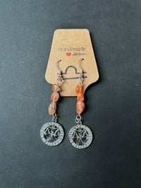 Libra Earrings with Sunstone