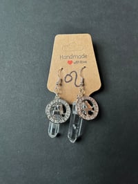 Leo Earrings with Clear Quartz