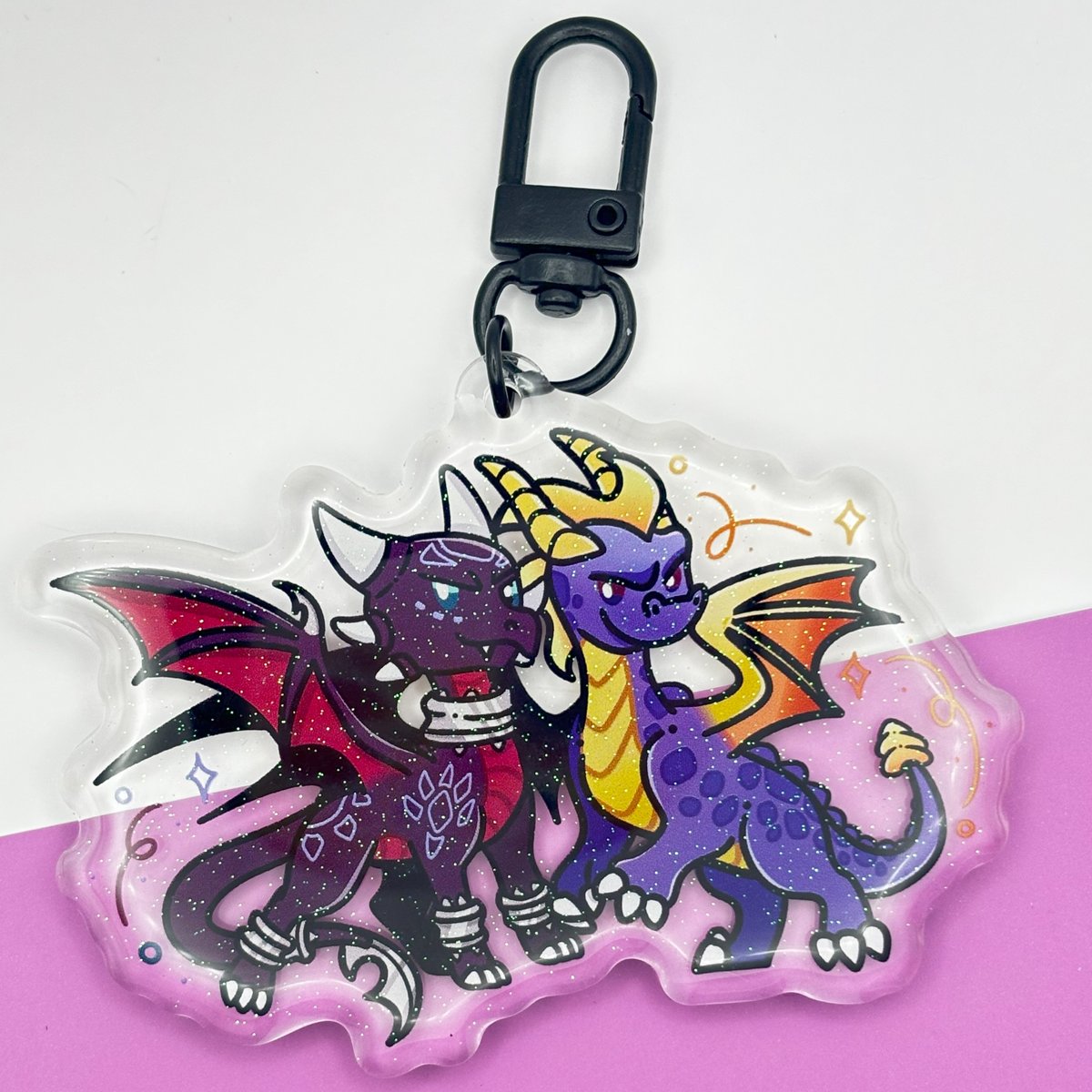 Spyro and Cynder Epoxy Charm 3