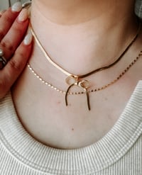 Image 1 of RTS Snake Chain Bow Necklace