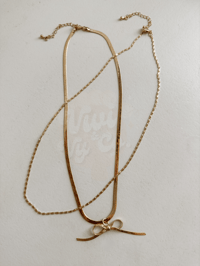 Image 1 of RTS Stacking Flat Bar Necklace