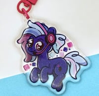 Image 1 of Bit Rate My Little Pony Inspired 2.5" Epoxy Keychain