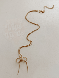 RTS Box Chain Bow Necklace