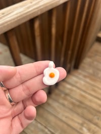 "FRIED" egg pendant