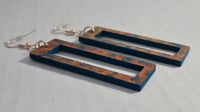 Image 3 of Earrings - Hollow Rectangle I (Yarn Collection)