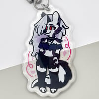 Image 1 of Helluva Boss Loona 2.75" Glitter Epoxy Keychain