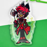 Image 1 of  Alastor Hazbin Hotel Inspired 2.75" Epoxy Keychain 