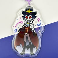 Image 1 of Stolas Helluva Boss Inspired Epoxy Charm 3" Keychain