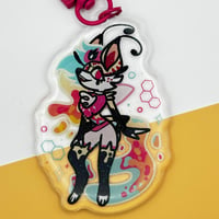 Image 1 of Helluva Boss Beelzebub 3" Glitter Epoxy Keychain