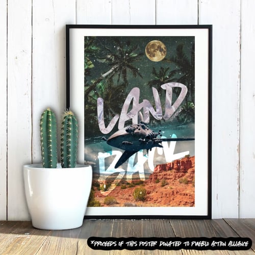 Image of LAND BACK 12" x 18" poster