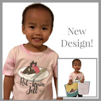 Image 1 of "What Are You Making?" Book Tee - Kids Girls and Boys Lavender Pink Tiedye Shirt - Rat-Brain Jell-o
