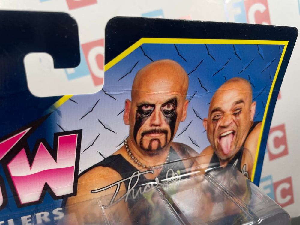 DAMAGED CARD: HEADBANGERS Mosh & Thrasher Wrestle-Something Wrestlers by FC Toys