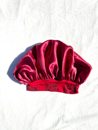 Image of Beauty Sleep Bonnet in Maroon 