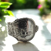 Image 1 of Antique Sterling Silver California Souvenir Spoon Ring