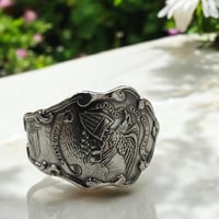 Image 1 of Vintage Sterling Silver Illinois Spoon Ring