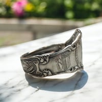 Image 2 of Vintage Sterling Silver Illinois Spoon Ring