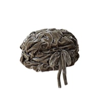 Image 1 of Brown Velvet Brain Hat 