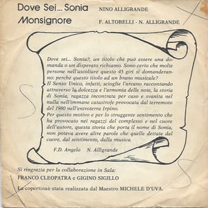 Senso Unico - Dove Sei... Sonia / Monsignore 