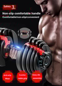 Image 5 of Adjustable Dumbbells + Rack