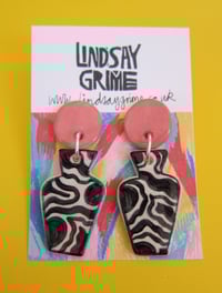 Image 2 of Funky vase ceramic earrings