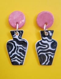 Image 1 of Funky vase ceramic earrings