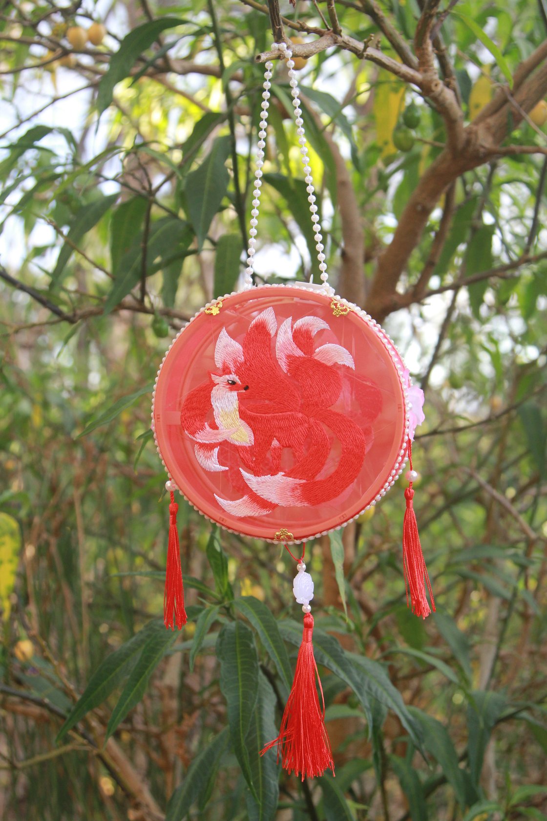 Image of The Red Fox Embroidered Lantern