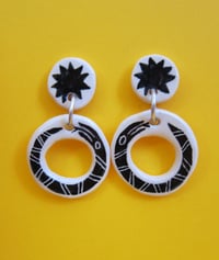 Image 1 of Ouroboros ceramic earrings