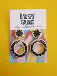Image 2 of Ouroboros ceramic earrings