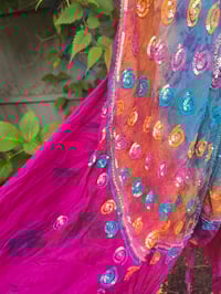 Image 3 of Mykonos tie dye jewelled jumpsuit - rainbow jewel