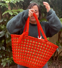 Image 4 of Moroccan Crochet Basket Bag