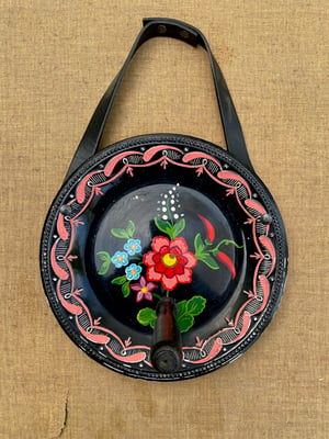 Image of folk art hanging plate collection