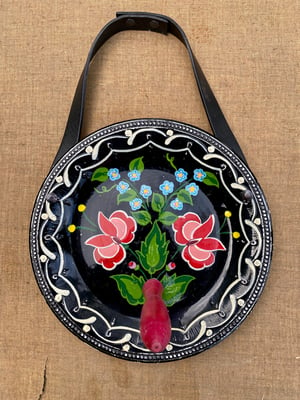 Image of folk art hanging plate collection