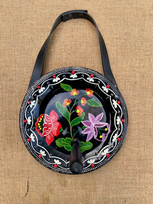 Image of folk art hanging plate collection