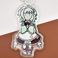 Image 1 of Mint Fantome Independent Vtuber 2.75" Epoxy Keychain