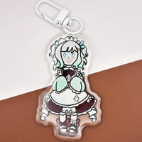 Image 3 of Mint Fantome Independent Vtuber 2.75" Epoxy Keychain