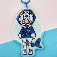 Image 1 of Gawr Gura Hololive  Vtuber 2.75" Epoxy Keychain