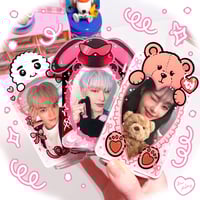 Image 2 of Heart Teddy Bear Acrylic Photocard Stand