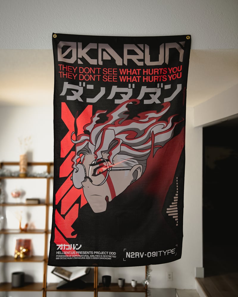 Image of Okarun X Turbo Granny Flag