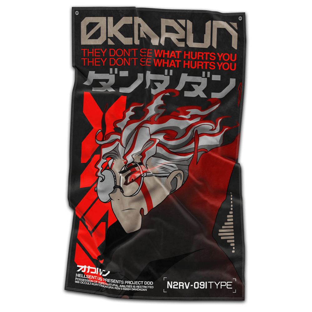 Image of Okarun X Turbo Granny Flag