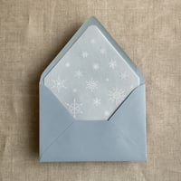 Image 5 of snow flakes and winter forest PACK of 10
