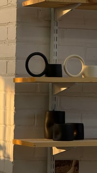 Image 2 of Circle Mug In Black Satin