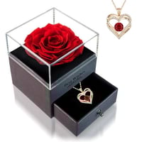  Luxuriöse Halskette mit  Rosen-Geschenkbox
