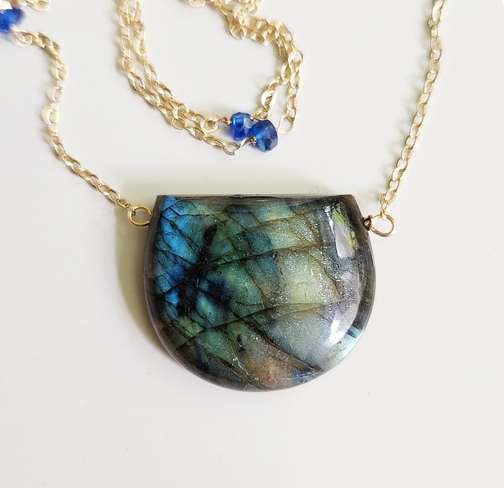 Image of Labradorite Gorget Necklace