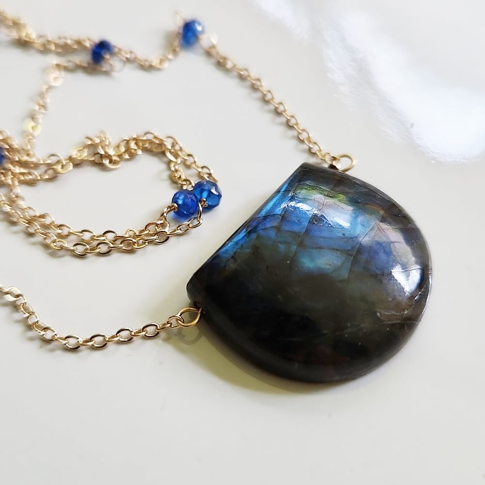 Image of Labradorite Gorget Necklace