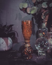 Abstract Amber oil lamp