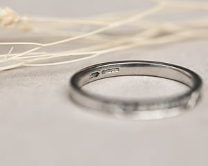 Image of 18ct White gold, ‘Salt & Pepper’ Diamond Semi Eternity ring